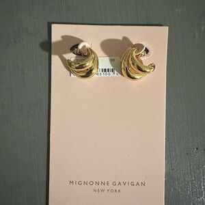 Mignonne Gavigan Shiny Gold Swirl Earrings